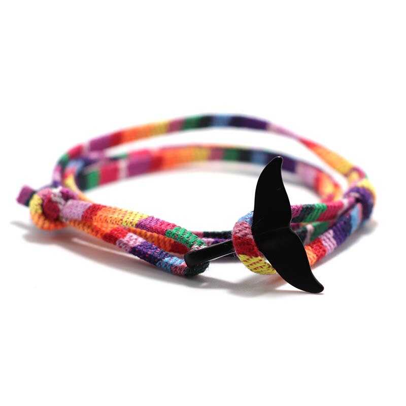 Bracelet en fil tressé fait à la main pour hommes et femmes, bijou tendance, corde en cire de Taiwan, ajustable, ethnique, accessoires bijoux: Style 1