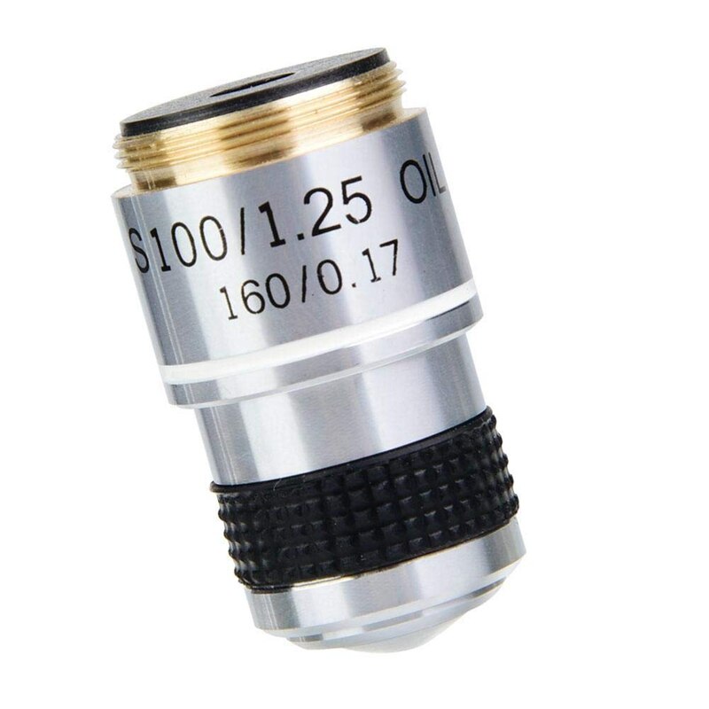 4Pcs 185 Microscope Objective 4X 10X 40X 100X Achromatic Objective Biological Microscope Parts Accessories