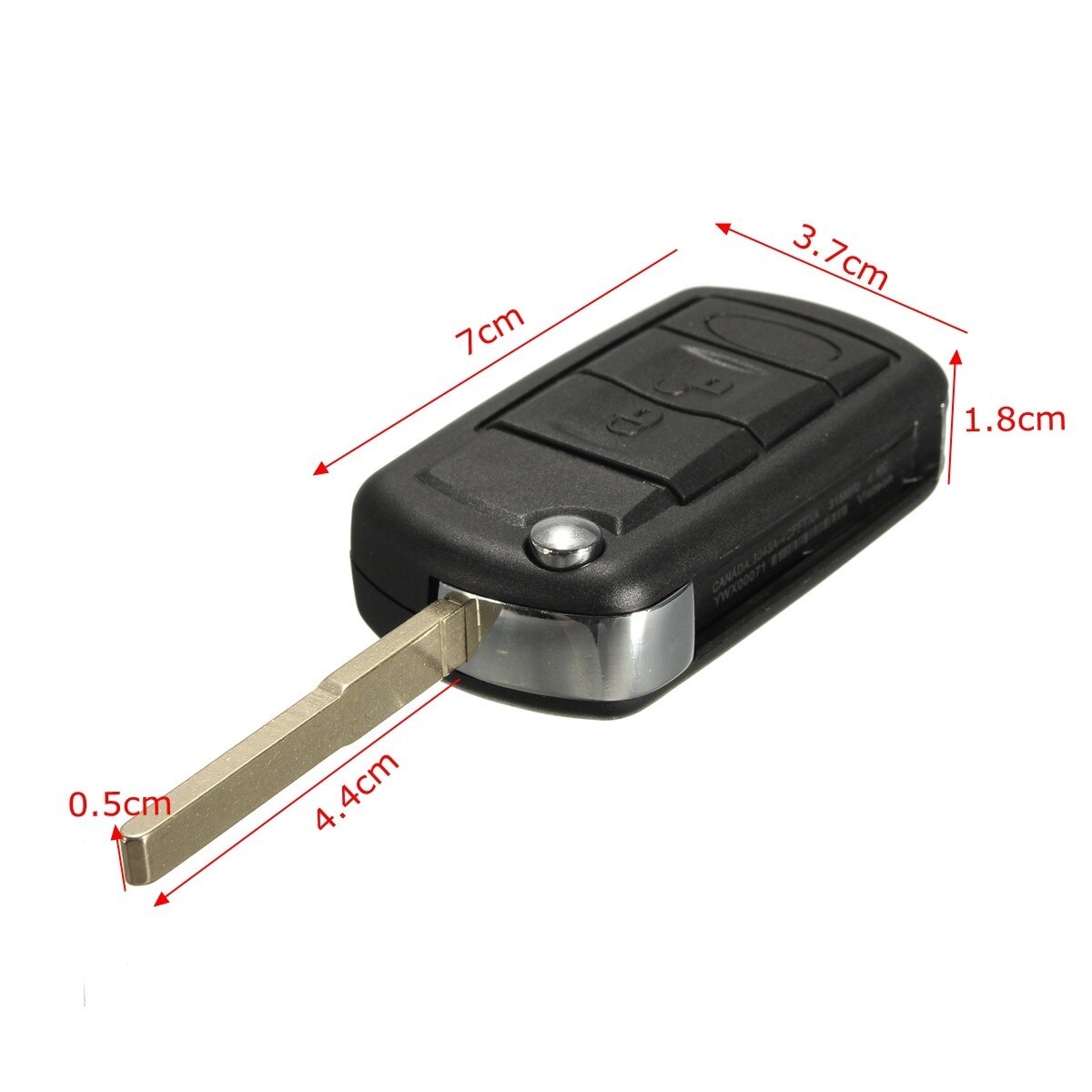 433MHz 3 button Folding Remote Key Fob for Land Rover Range Rover L322 HSE with battery & 7936/46 chip YWX000061 LR088260