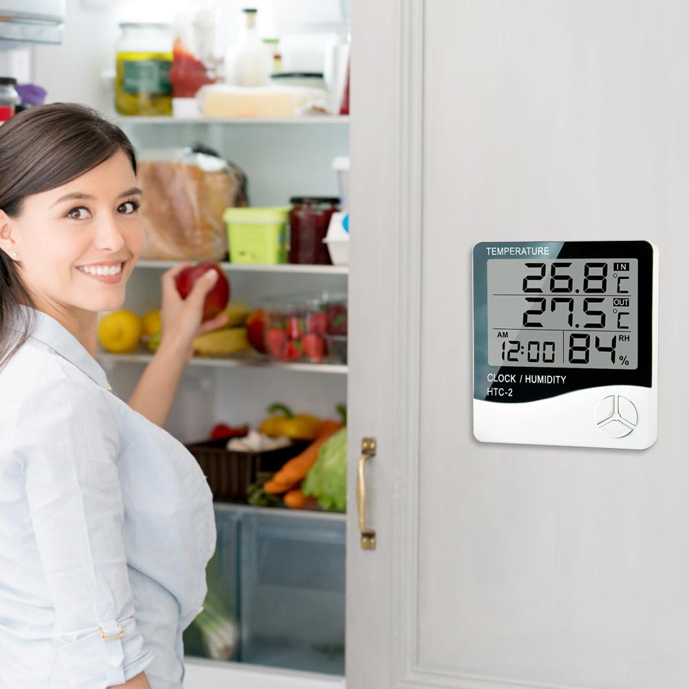 HTC-2 Digital Thermometer Hygrometer Electronic Temperature Humidity Meter Household ABS Hygrometer Measurement Gauge