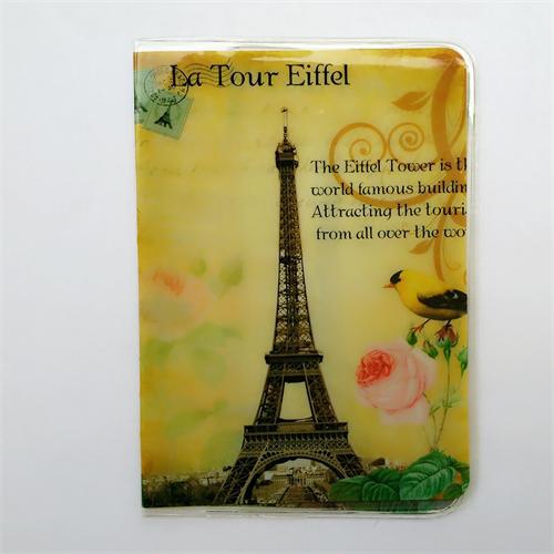 Paris eiffeltårnet rejsepas cover ,3d kort taske, porte carte simple, pvc læder kreditkort holder, visitkort holder: Klar