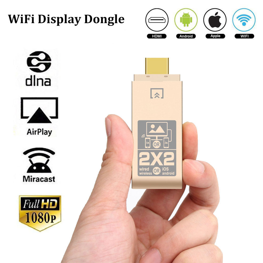 Draadloze Wifi Hdmi Display Dongle 2.4 Ghz Tv Stick Miracast Airplay Dlna Adapter Voor Smartphones Of Tablets naar Hdtv