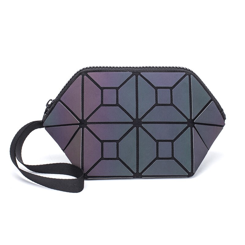 Diomo kosmetiske tasker kvinder lysende geometrisk pung dame makeup taske armbånd til piger