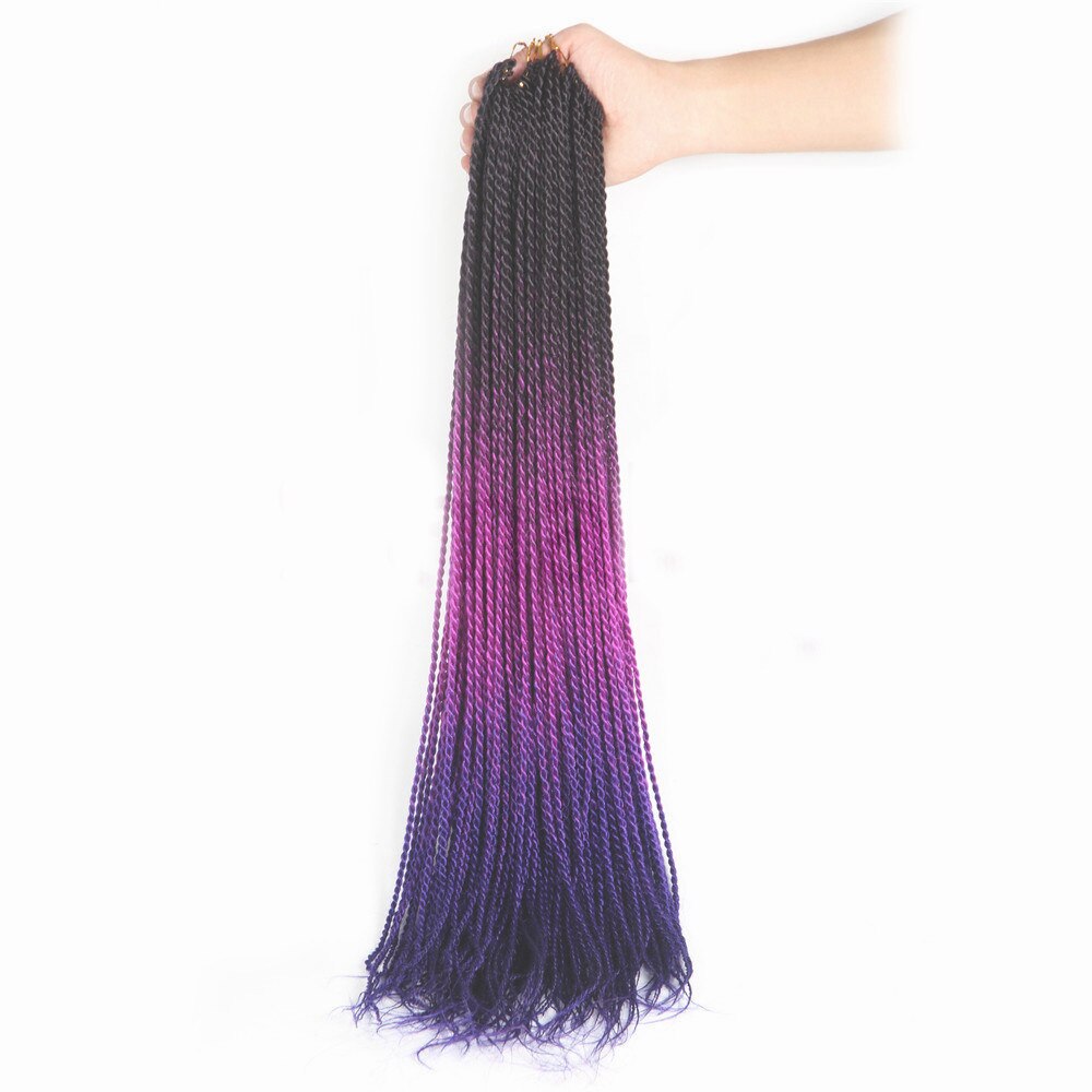 Extension capillaire synthétique au Crochet 24 pouces | Perruque sénégalaise, mèches au Crochet de 24 pouces avec 30 racines/paquet de tresses au Crochet, Extensions capillaires ombré: # 130
