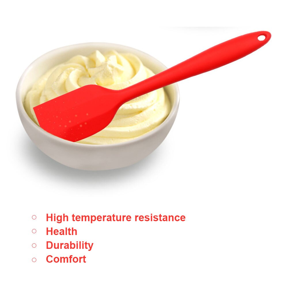 Juego de utensilios de cocina duraderos de grado alimenticio herramientas de cocina de alta resistencia a la temperatura 5 unids/set rojo/Negro sartén antiadherente de silicona cucharón