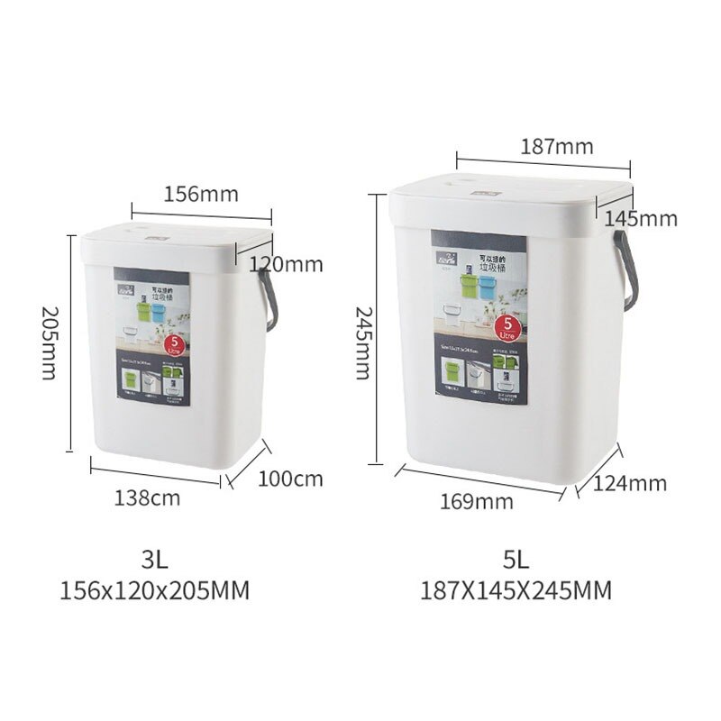 3L/5L/7L/12L Wandhalterung Klapp Mülleimer Küche Schrank Hängen Mülleimer Wohnzimmer Tür müll Auto Lagerung Eimer Mülleimer
