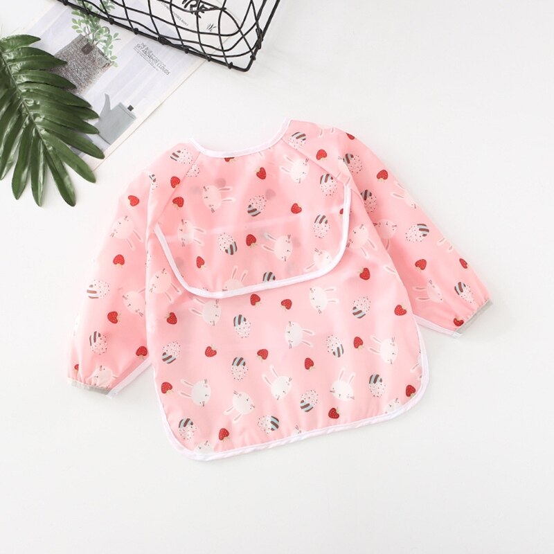 Baby Kids Peuter Lange Mouwen Sjaal Waterdicht Art Kiel Voeden Bib Schort Pocket Baby Jongens Meisjes Burp Doek