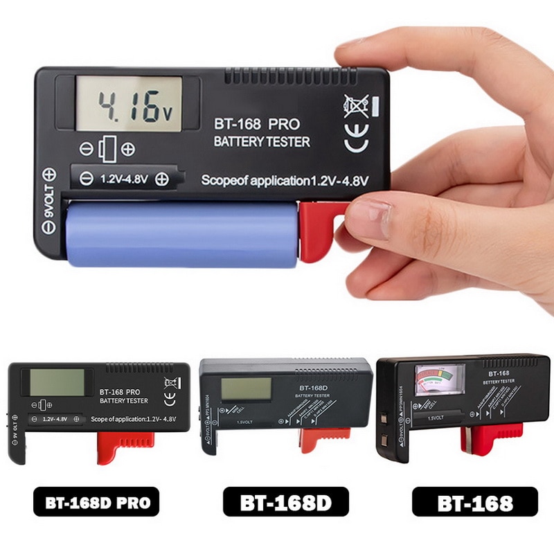 Digital Lithium Battery Capacity Tester Checkered Load Display Check AAA AA Button Cell Universal Test Battery Monitor