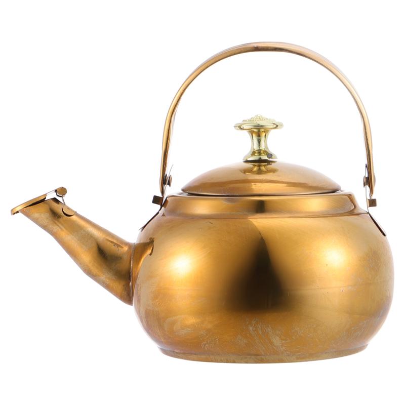 Stainless Steel Tea Kettle Practical Water Kettle Heating Water Kettle Home Teakettle Linglong Kettle Boiling Water Teapot: Golden