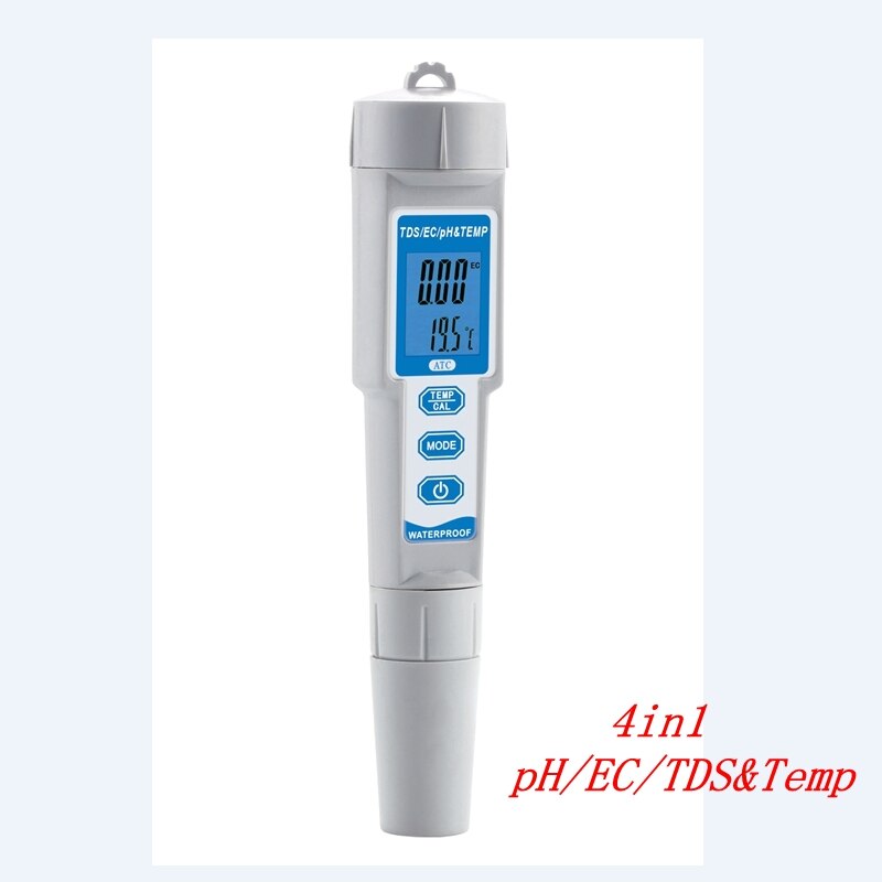 4w1 wodoodporny pH/my/TDS temperatury metrów cyfrowy monitor jakości wody dla baseny wody pitnej akwaria podświetlenie
