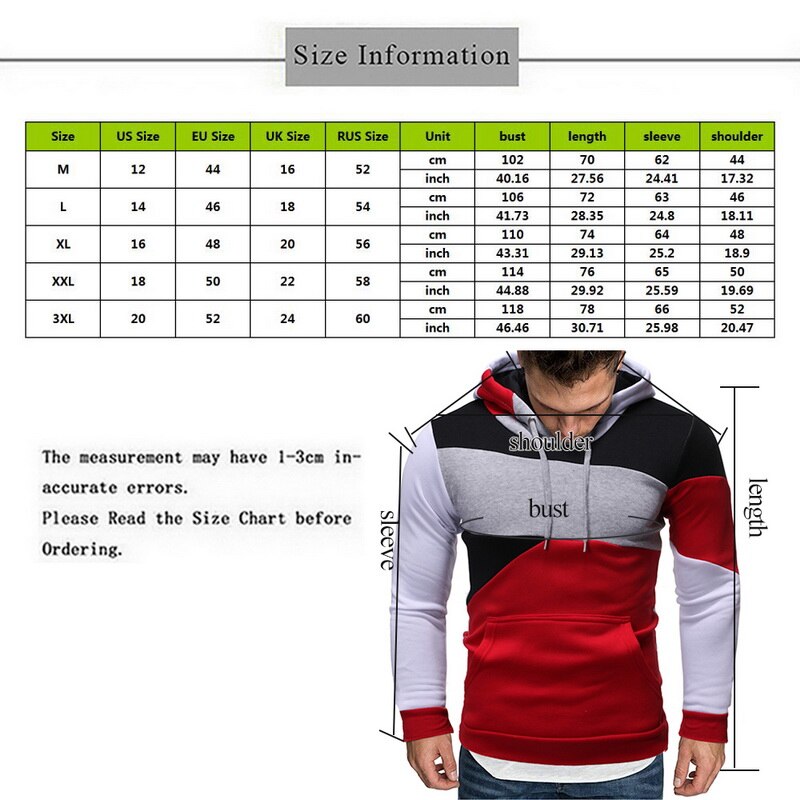 Brand Men Hoodies Winter Autumn Warm Fleece Male Casual Hoodie Sweatshirts Men's Patchwork Streetwear Tops Red