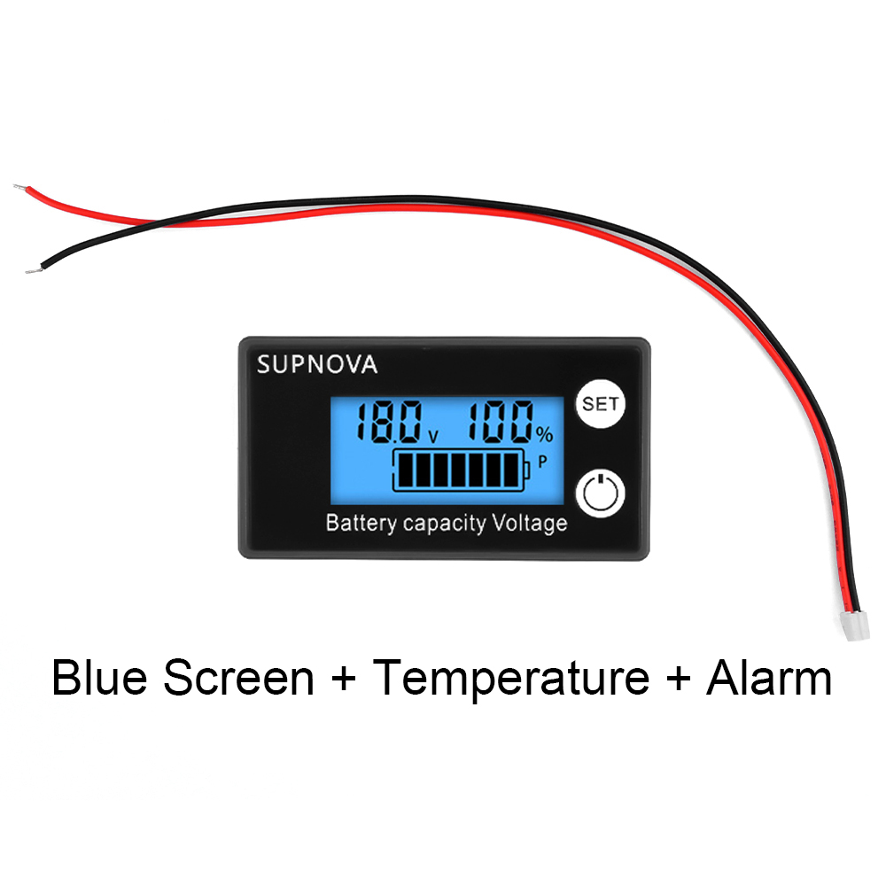DC8-100V Batteriekapazitätsanzeige LCD Digitaler Stromzähler Blei-Säure-Lithium LiFe PO4 Spannungsprüfer für Auto Motorrad: green