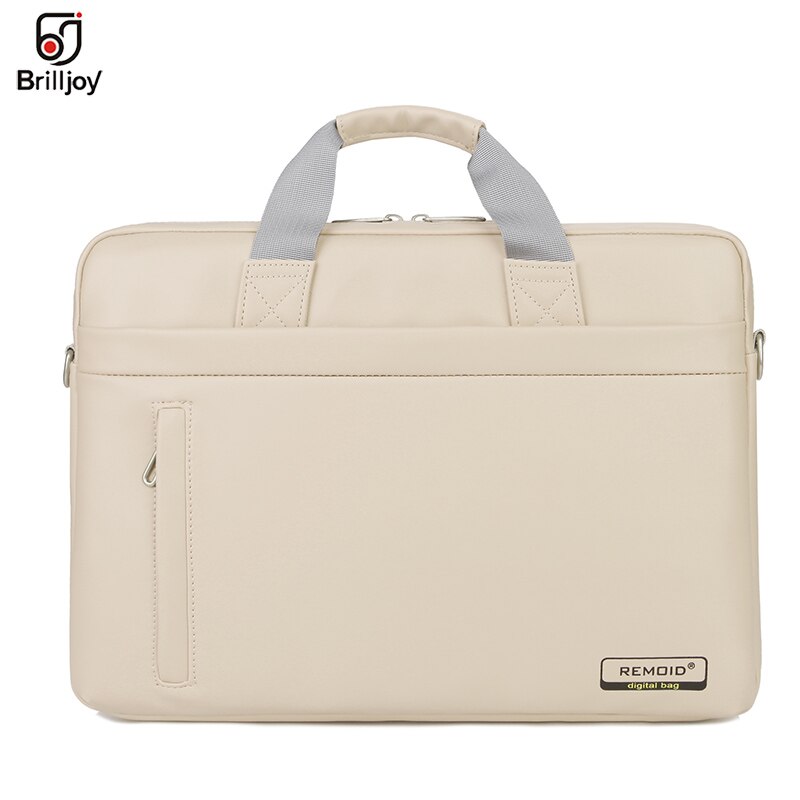 Kobieta mężczyzna torebka PU torba na laptopa 14 15 cali Notebook biznes podróż torba na laptopa torba na ramię torba na macbooka 13 15 HP: 15-15.6inch cream