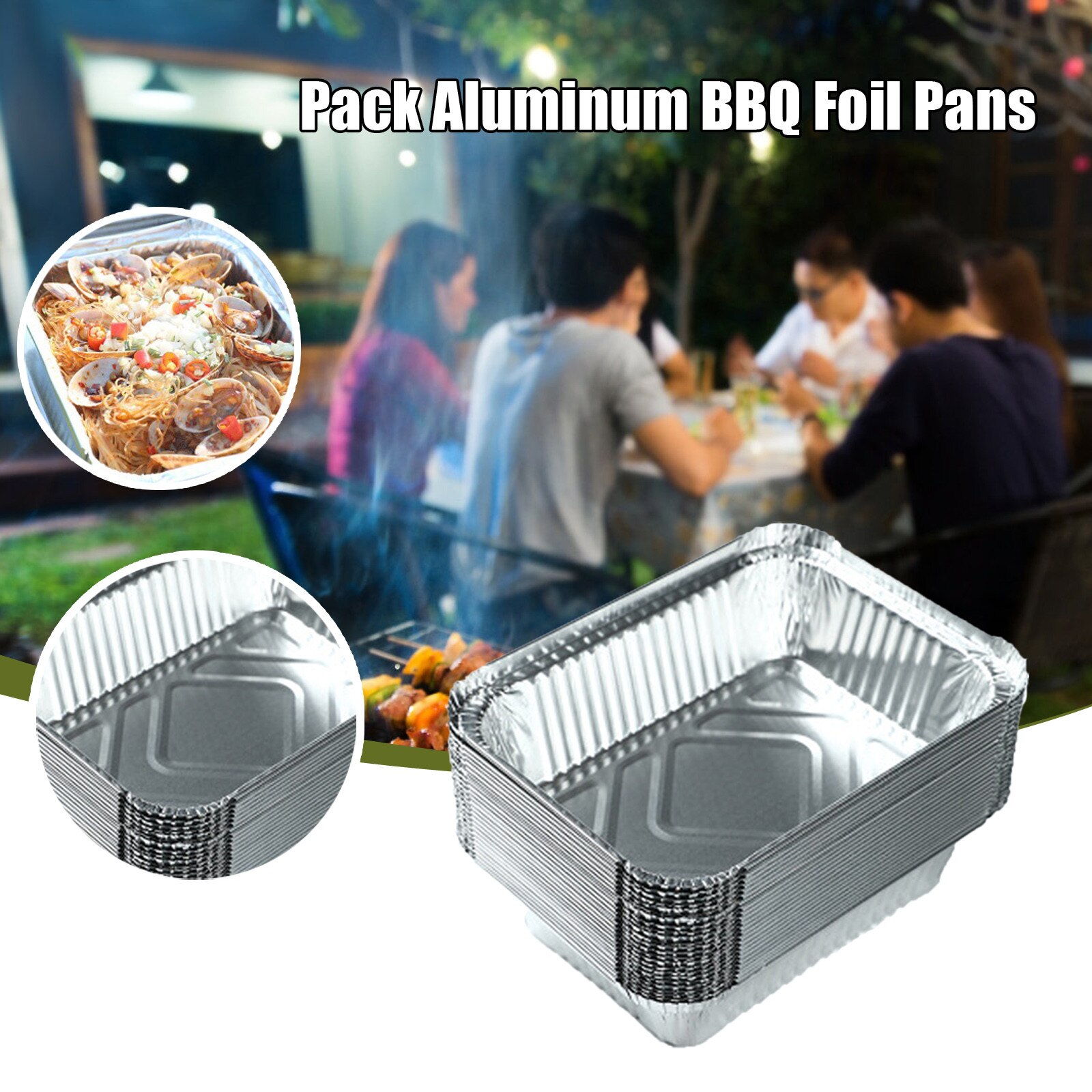 20Pc Speciale Aluminiumfolie Voor Barbecue Lade Bakken Pan Huishoudelijke Bakken Pan Oven Bbq Accessoires Aluminiumfolie Voedsel Containers