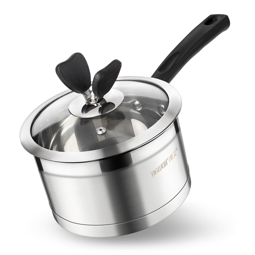 Casserole Inox 4L Avec Couvercle Verre 22cm - Induction Universelle