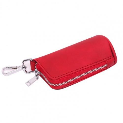 Portable Small Golf Ball Bag Mini Waist Pack Faux Leather Key Case Storage Pouch for Golf Lovers Golf Ball Container: Red