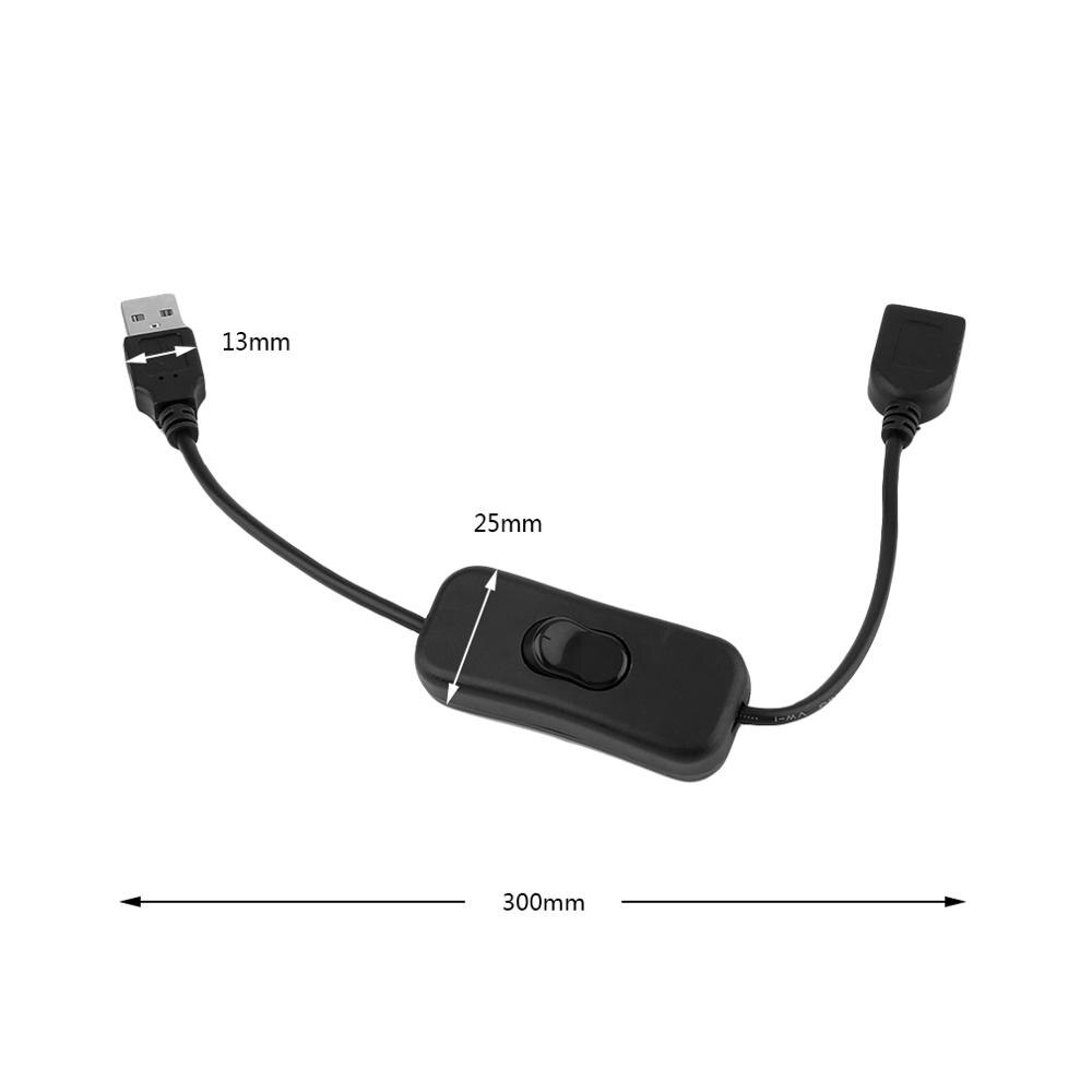 USB cable 30cm USB 2.0 A Male to A Female Extension Extender Black Cable With Switch ON OFF Cable