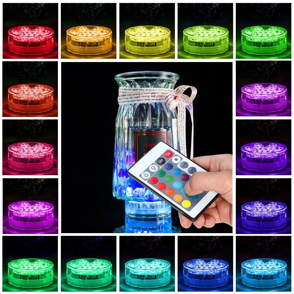IP68 Waterdicht Zwembad Licht Rgb Led Kleurrijke Onderwater Verlichting Vijver Dompelpompen Lamp Voor Bruiloft Feest