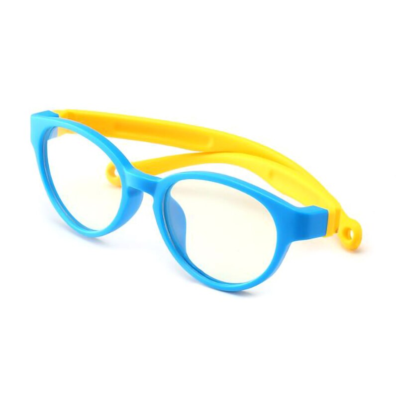 Ggovo Children's Anti-Blue Optical Glasses Boy's Computer Game Goggles Kids' Flat Lens Eyeglasses Youth Myopia Silicone Frames: C2