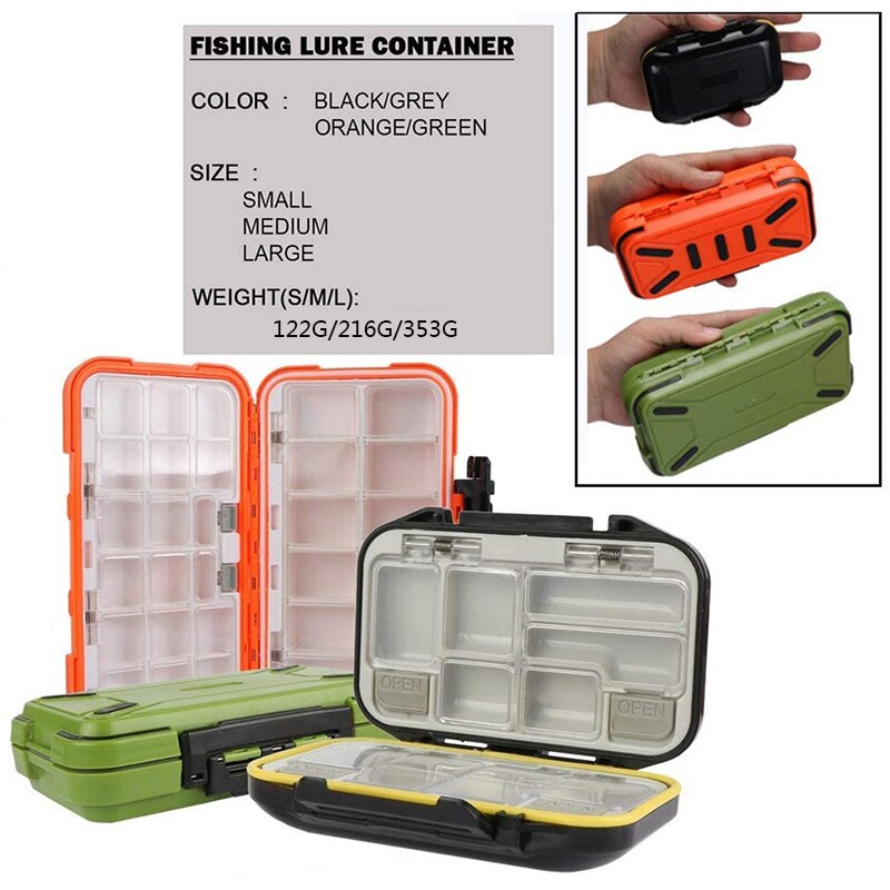 Waterproof Fishing Tackle Box Double-sided Opening And Closing Bait Box Multi-function Hook And Bait Box Accessories