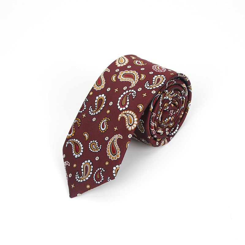 Herre slips smalle slips 6cm klassiske paisley slips til mænd formel business bryllup jakkesæt halstøj jacquard vævede slips