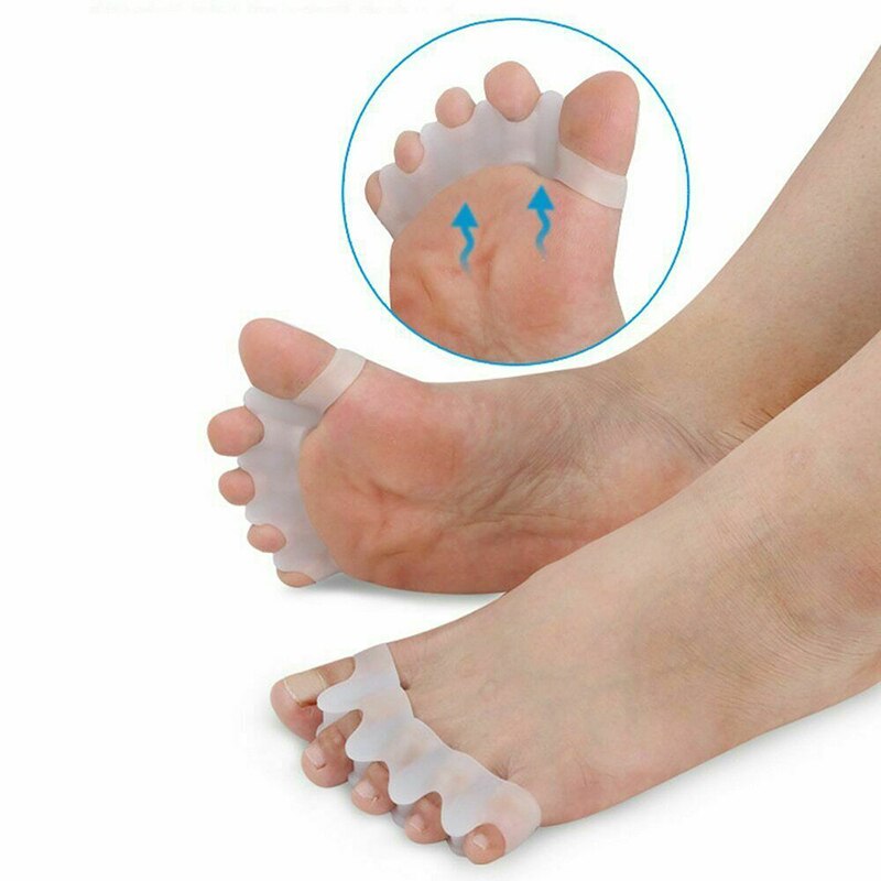 2 pièces Orteils Séparateurs D'orteil de Gel de Silicone Correcteur Orthèses Civières Aligner Correcte Les Orteils Qui Se Chevauchent directe