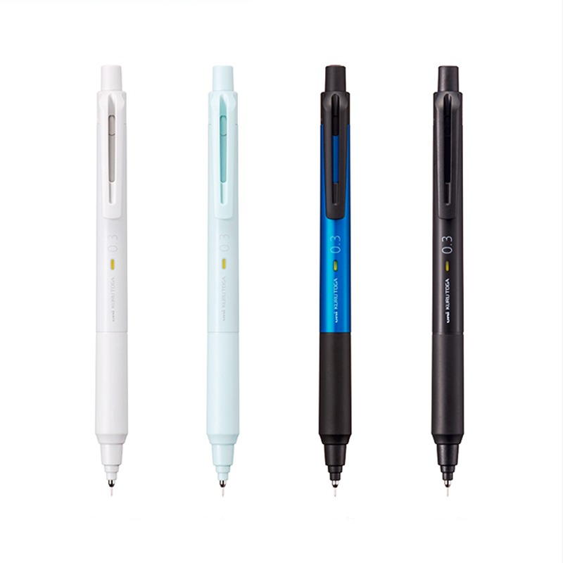 Uni Schwarz Technologie Minenrotations-Druckbleistift, verbesserte KURU Toga 0,3 mm/0,5 mm automatische Bleistifte, professionelle Malerei, Kunst