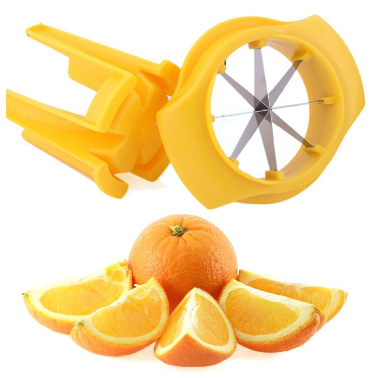 1PC Lemon Lime Orange Slicer Wedger Cutter Squeezer Fruit Garnish Peelers Splitter Kitchen Tool Orange Easy KX 021