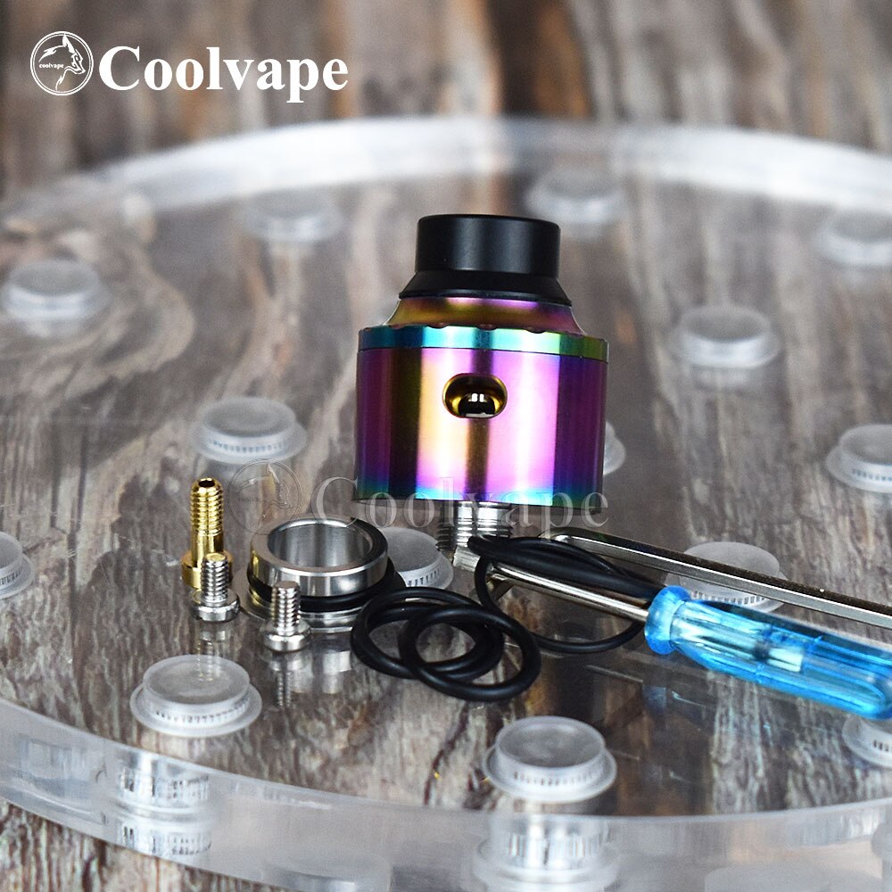 coolvape Mechanical Squonk Box MOD with coolvape RDA 13ml Silicone Bottle 18650 battery Auto-adjusting Box MOD 510 pin bf mod: color