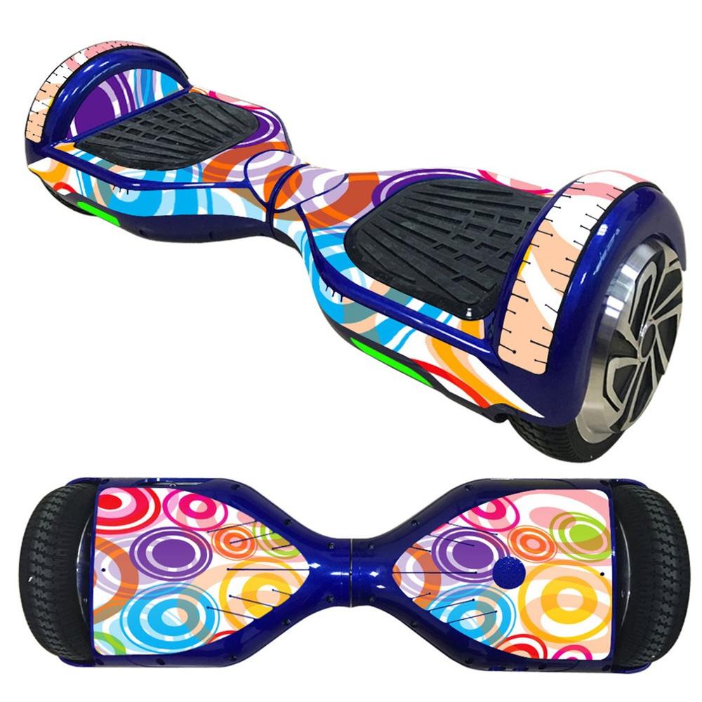 Scooter électrique auto-équilibré de 6.5 pouces, planche à roues, couverture de protection en PVC, autocollant de peau, hoverbaard classique, pour décoration de voiture: green
