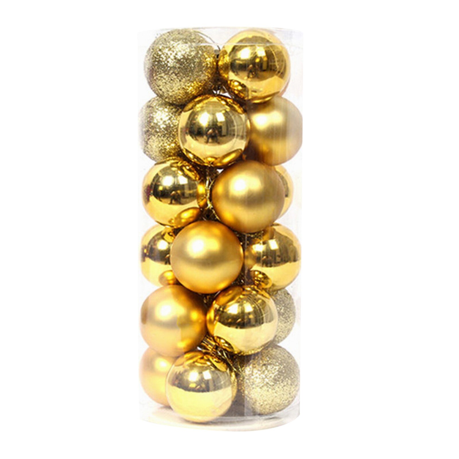 24 Stks/set Kerstballen Kerstboom Decoraties Kerstballen Party Wedding Hanger Thuis Ornament Decor 2022 Jaar Navidad * 58: Gold