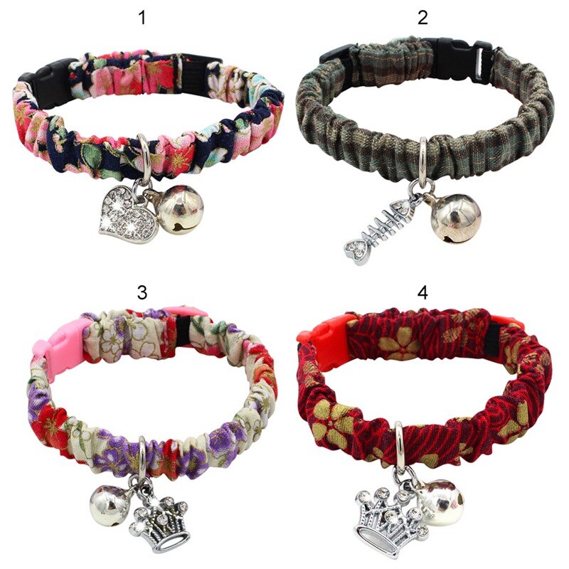 Cat Collar Adjustable Collars with Bell for Cats Handmade Bells Collars Kitten Necktie Necklace Pet Cat Accessories Products