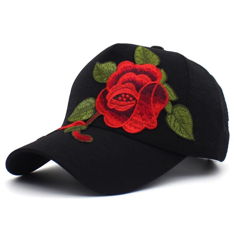 Gorra de béisbol con bordado de diamantes para mujer, sombrero de béisbol con bordado de flores, Snapback vaquero, gorro femenino, sombrero de verano