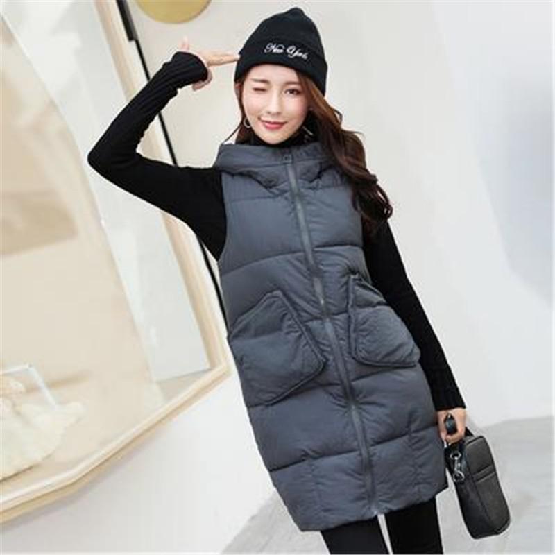 Damesvest wintervest dames gilet femme lang vest gilet damesvest gilet lange femme vesten dames lang vest vrouw: Grijs / Xxxl