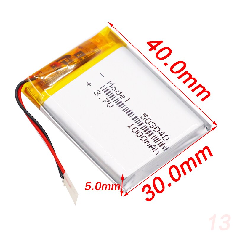 503040 3,7 V 1000mAh 503040 Lithium-Polymer Li-Po li ionen Akku Für Mp3 MP4 MP5 GPS DVD Spielzeug LED Licht Kopfhörer