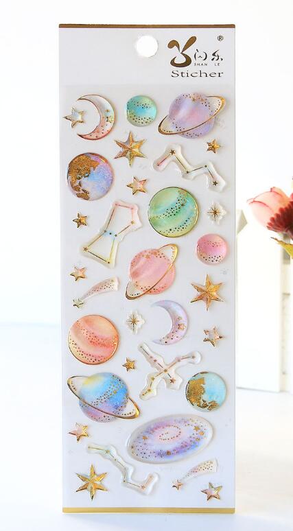 Pegasus Unicorn Castle Label Stickers Set Decorative Stationery Craft Stickers Scrapbooking DIY Diary Album Stick Label: 02