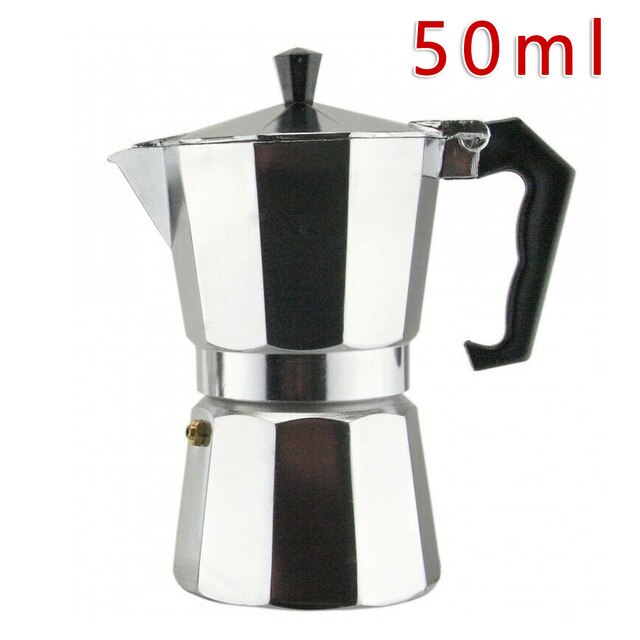150/300ml aluminium perkolator kaffebryggare spis topp kök café verktyg espresso kaffebryggare gas spis elektrisk keramisk spis: Vit 50ml