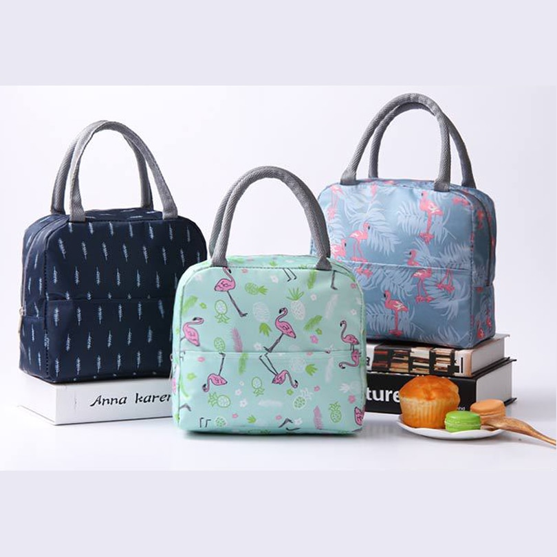 LIXUN, , aislamiento fresco, fardos fríos, bolsa de almuerzo Oxford térmica, impermeable, conveniente, bolsa de ocio, bonito bolso de Cuctas de flamenco, 1 ud.