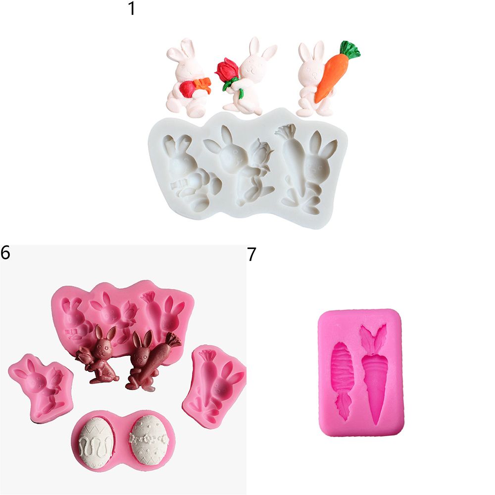 Resin Kitchen Tool Bunny Rabbit Shape Easter Supplies Silicone Mould Fondant Cake Molds Cupcake Accessories