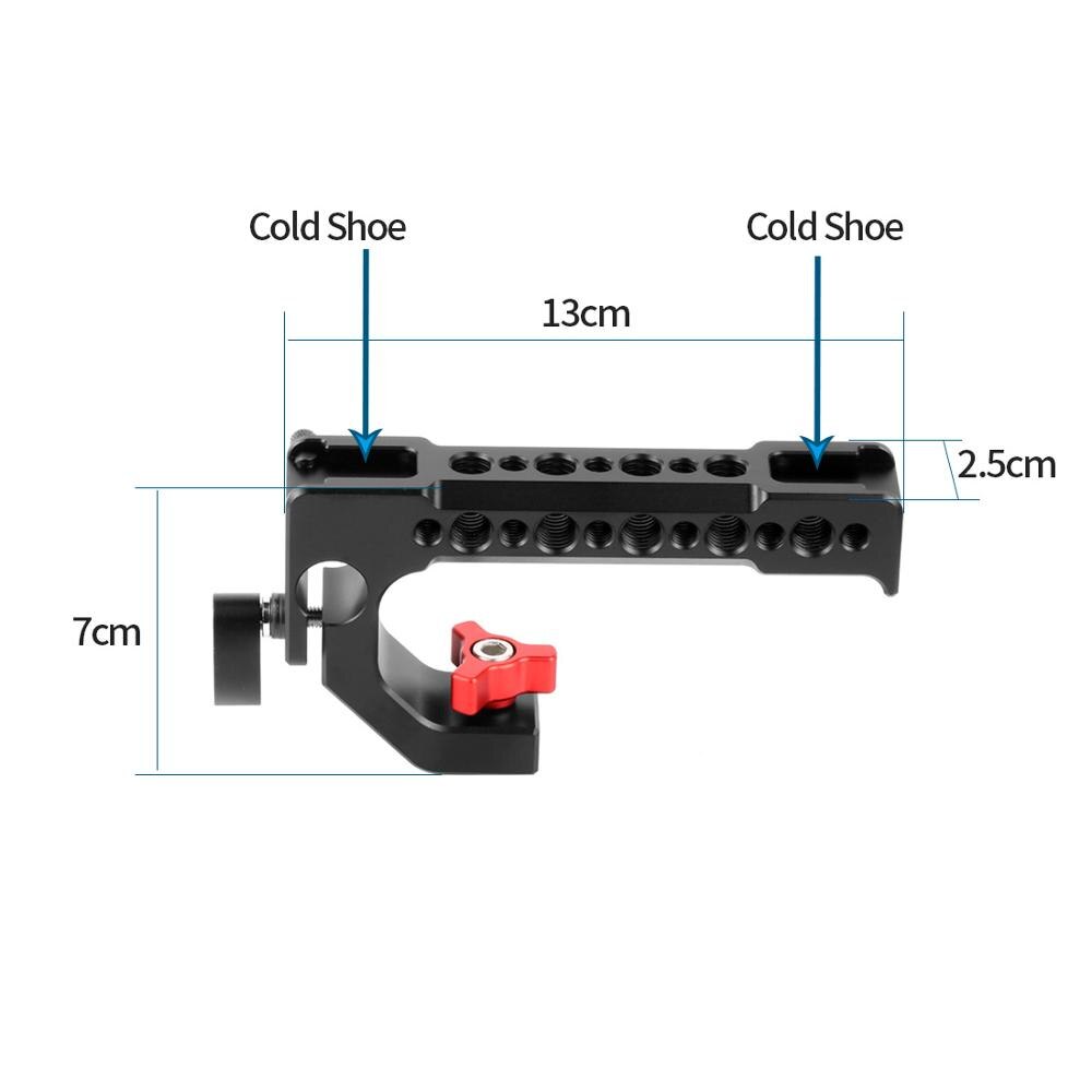 Bgning Camera Handvat Top Handvat Kaas Handvat Dslr Camera Cage Top Handvat Met 15Mm Staaf Gat Koude Schoen schoen 1/4 "3/8": Default Title