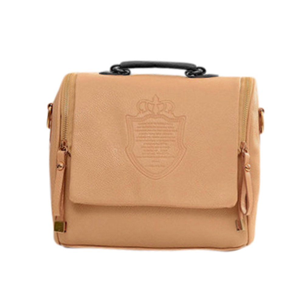 38# Ladies Messenger Bag Women's Solid Color Messenger Bag Main Lady Messenger Bag Handbag Coin Bag: Khaki 