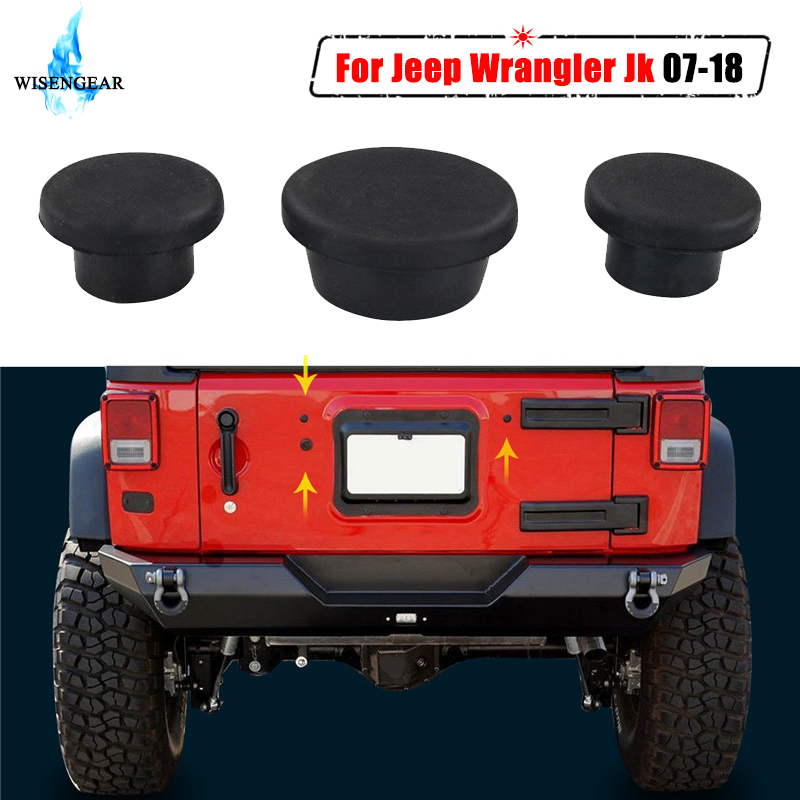 Porta traseira Durável Pequeno Buraco Plugue Plugues De Borracha Removível Confortável Para Jeep Wrangler JK 2007-2018 Acessórios Do Exterior Do Carro WISENGEAR/