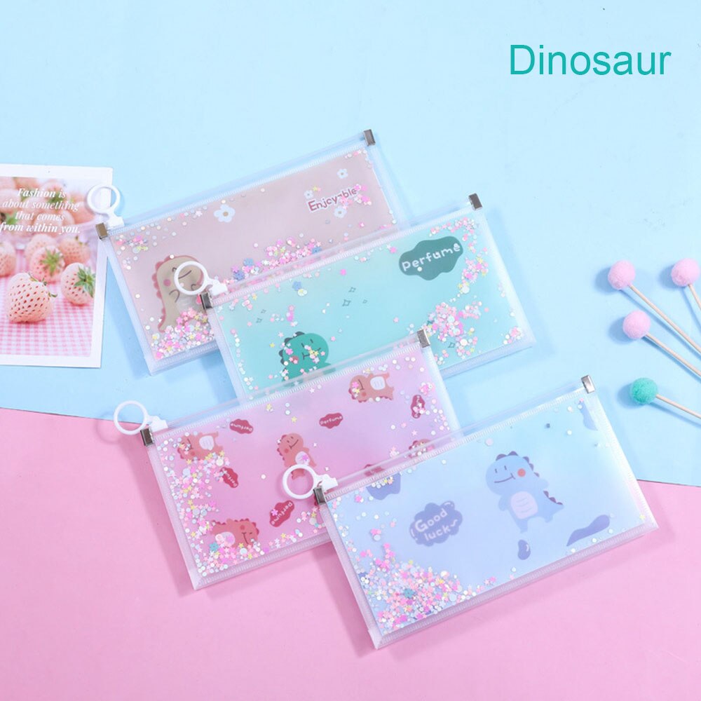 Sac de rangement pour masque PP, 210*115*30mm, 1 unité, porte-masque facial Portable, pochette à fermeture éclair, anti-Pollution, sacs de sauvegarde: Dinosaur Random