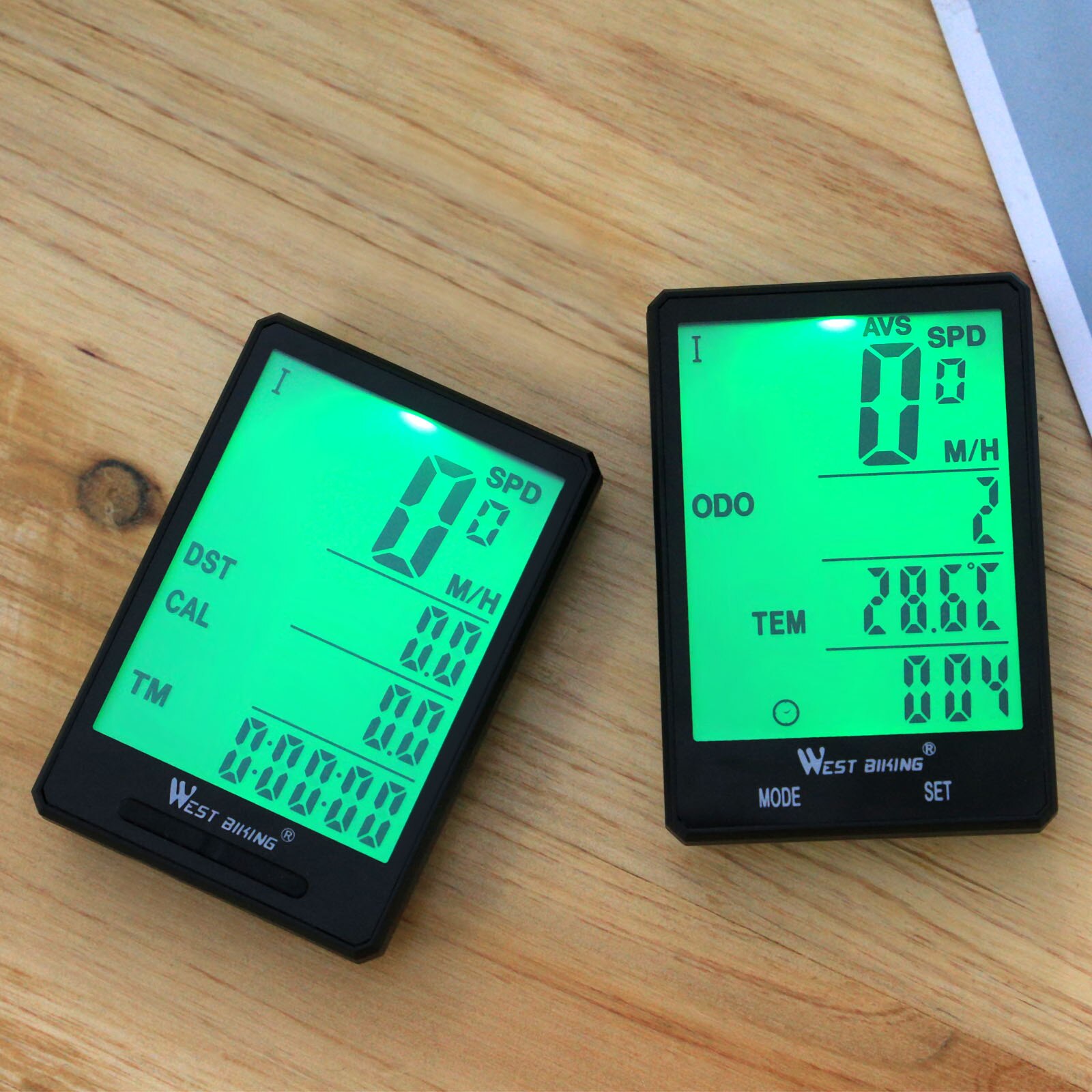 West cycling draadloze fietscomputer waterdichte grote scherm fietscomputer fiets snelheidsmeter kilometerteller led digitaal horloge snelheidsmeter