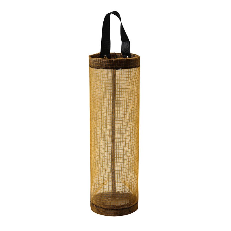 Sac de rangement en plastique en maille, sac plastique suspendu, collecteur de déchets de cuisine, extraction et stockage: Orange