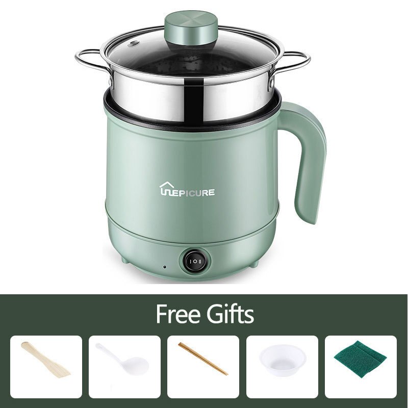 Electric Cooker Multi Rice Cooker Non-stick Pan 110V/220V Samll Pot Household Cooking Machine US/EU Plug: Standard Green-2 / US