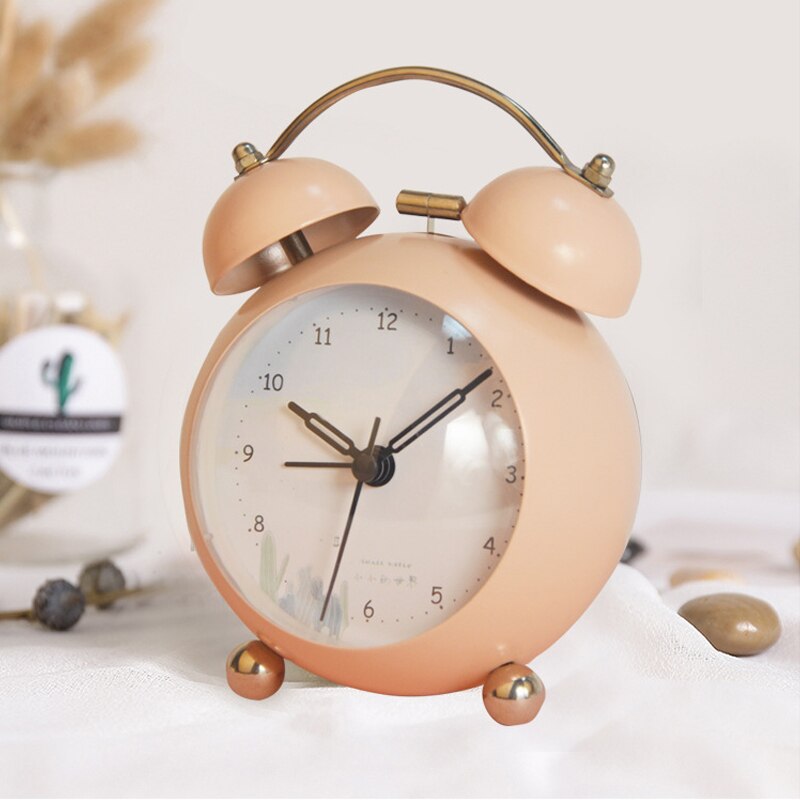 Mini Alarm Clock Electronic Round Number Double Clock Room Home Decoration Decoration Desk Table Cute And Durable