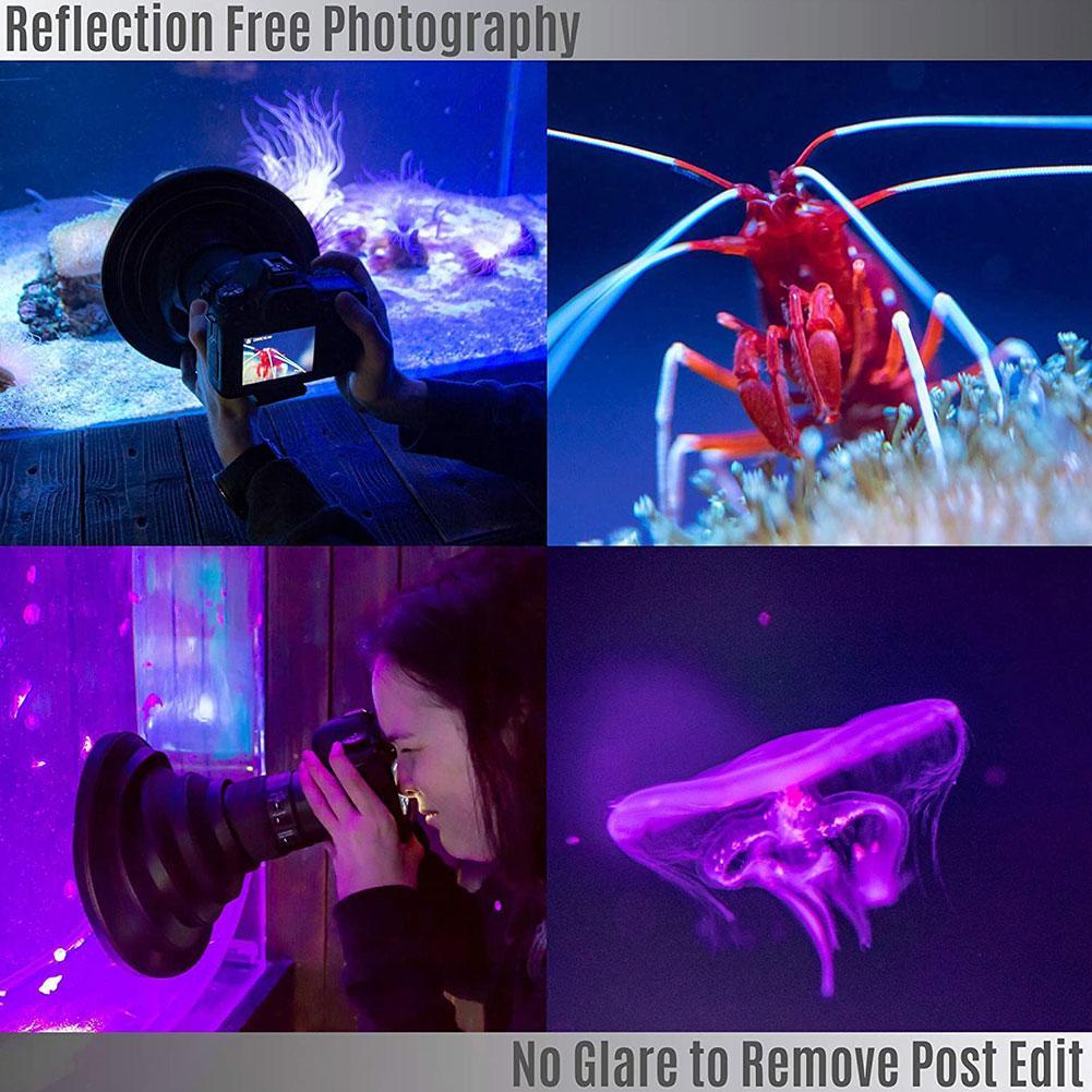 Ultimate Lens Hood Reflection-free Collapsible Silicone Lens Cover Anti-glass Lens Hood for Camera Mobile Phone Images Videos
