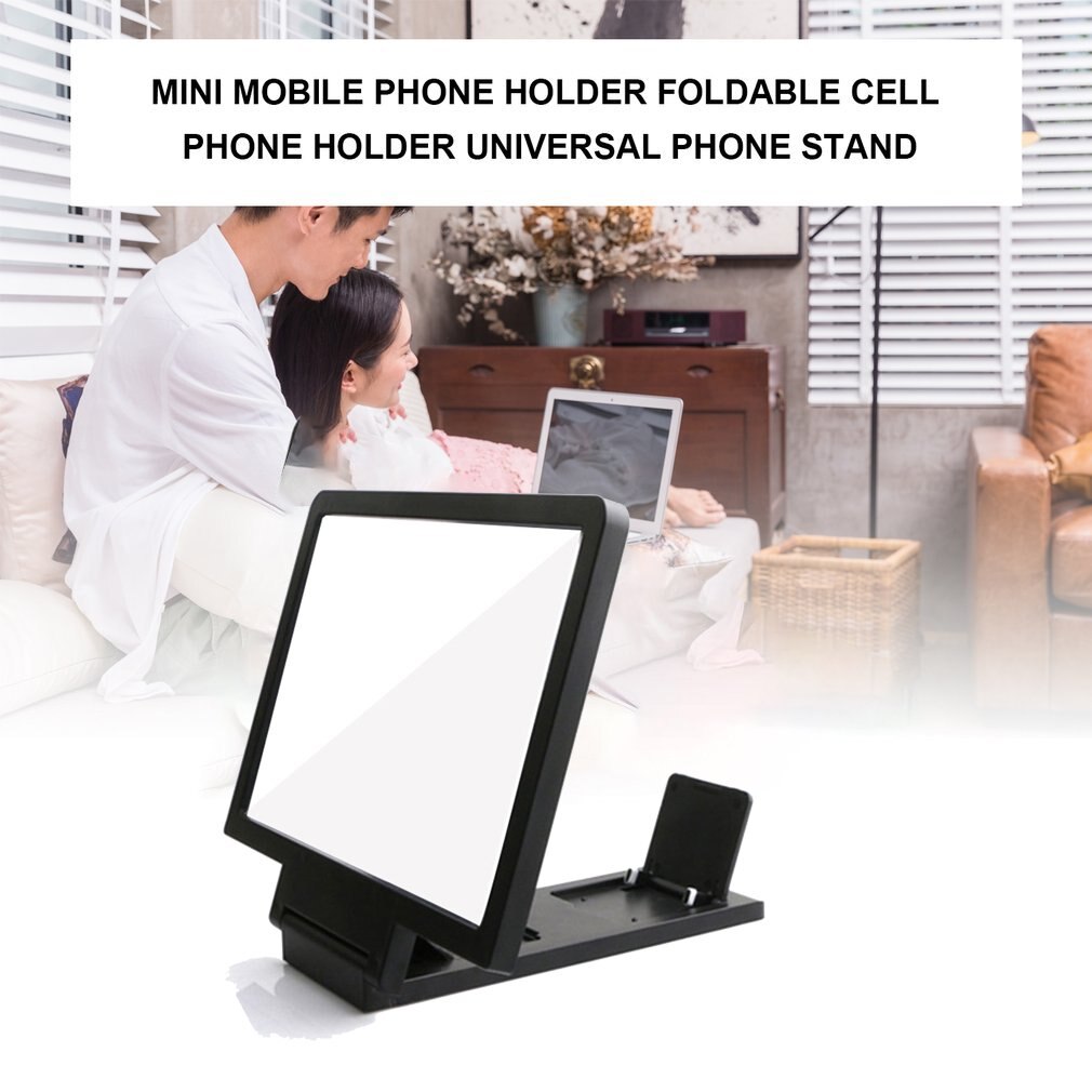 Mobile Phone Screen Magnifier Eyes Protection Display 3D Video Screen Amplifier Folding Enlarged Expander Stand LESHP