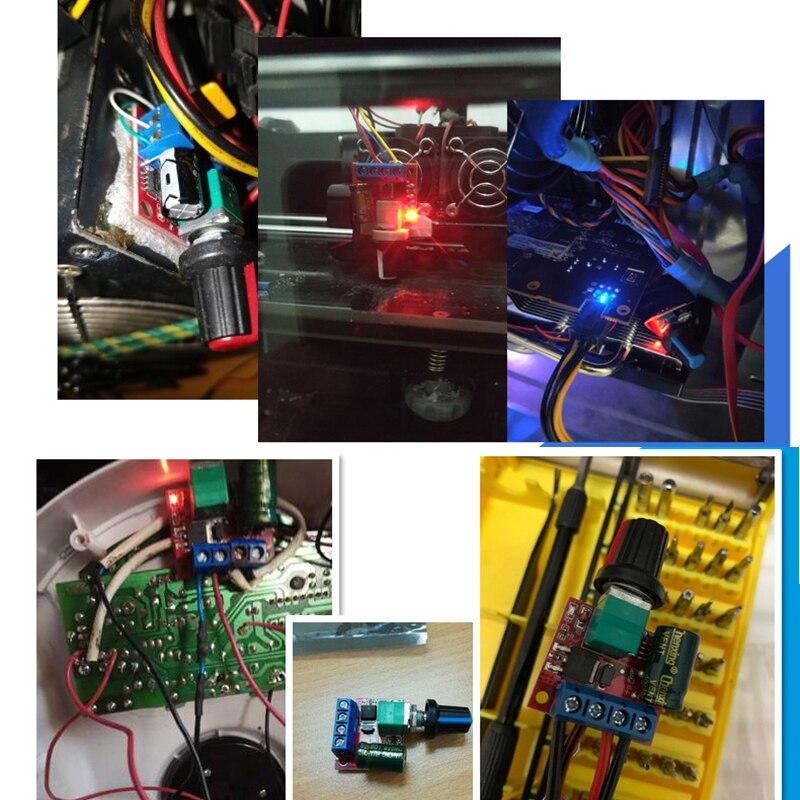 Mini 5a dc motor pwm hastighedsregulator 3v 6v 12 24 35v justerbar hastighedskontrol kontakt lille led lysdæmper